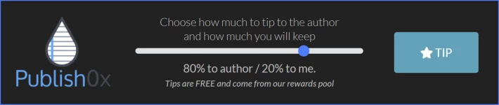 Tipping in Publish0x