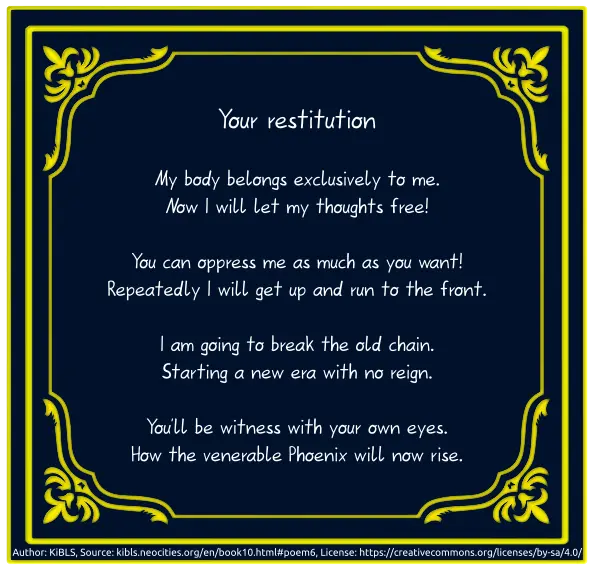 Your restitution
