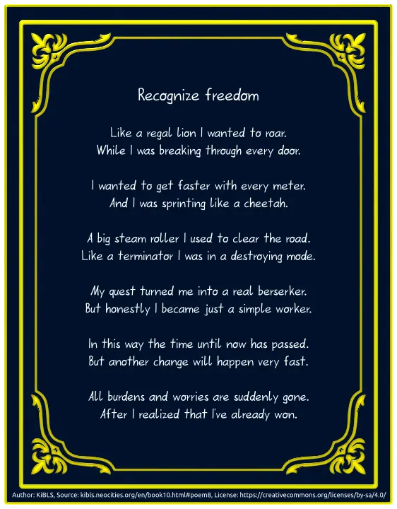 Recognize freedom