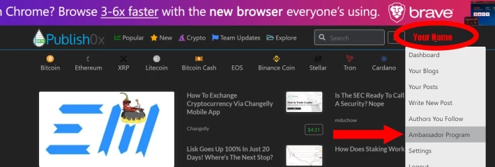 earn crypto money with publish0x