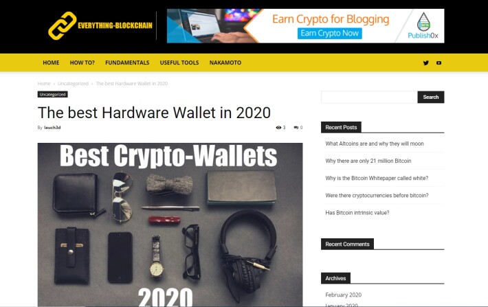 earn crypto money with publish0x