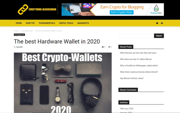 earn crypto money with publish0x