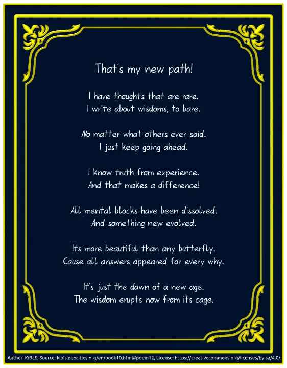 That's my new path!
