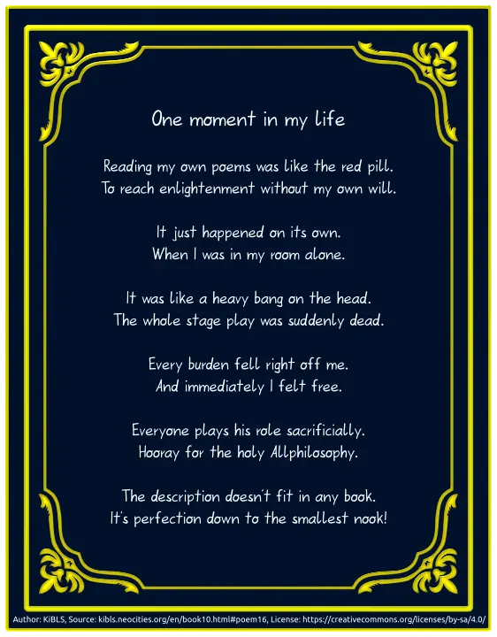 One moment in my life