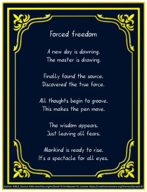 Forced freedom