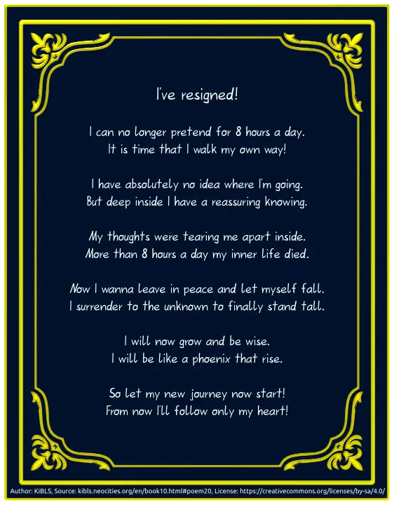 I've resigned!