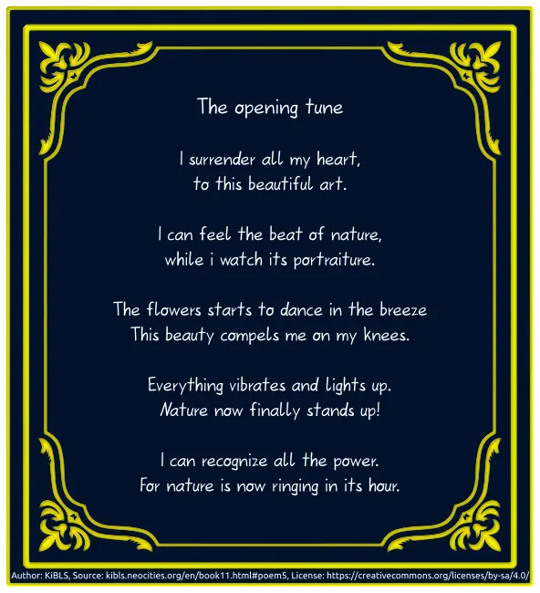 The opening tune