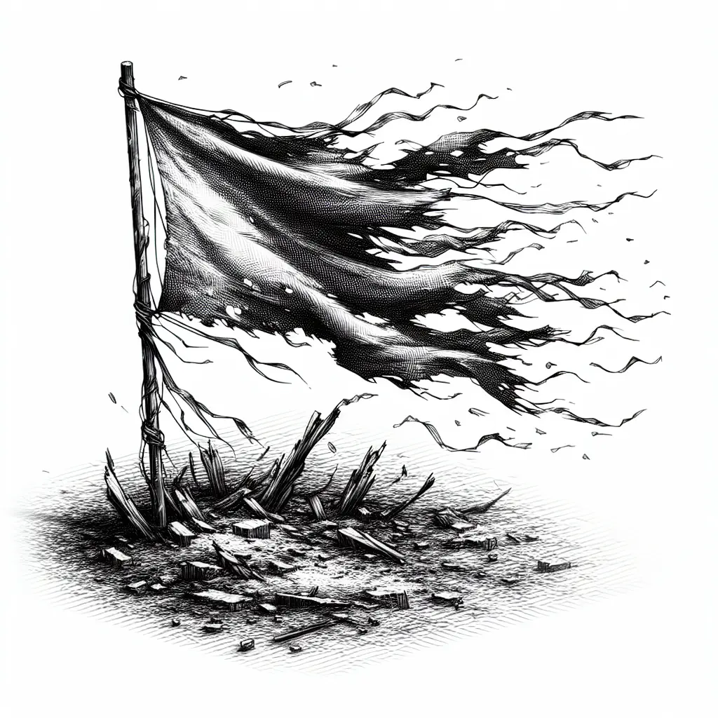 Tattered flag