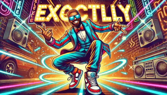 Free Crypto Faucet Casino Review - A Comic Style Hip Hop Scene with a Hip Hop Character Saying
