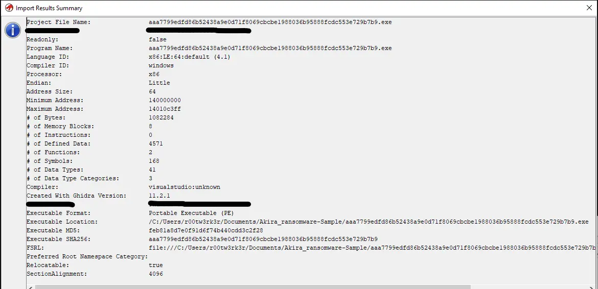Ghidra File Analysis