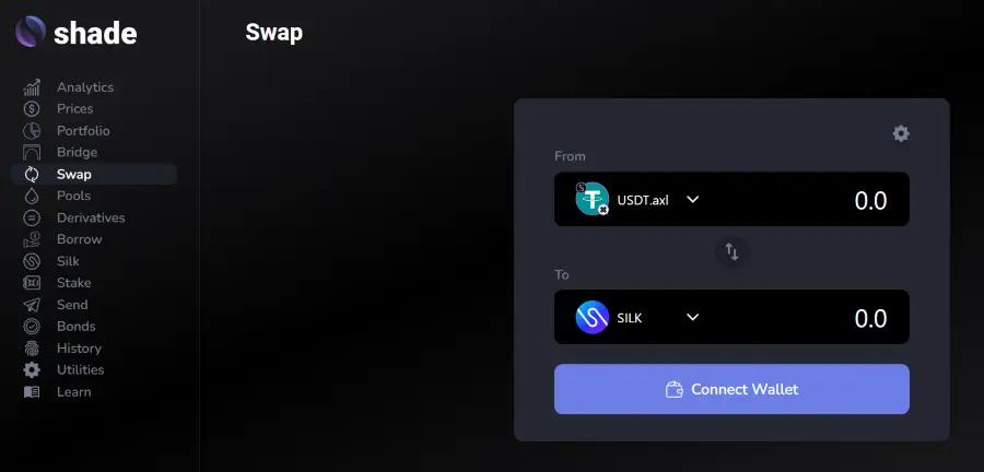 swap defi shade