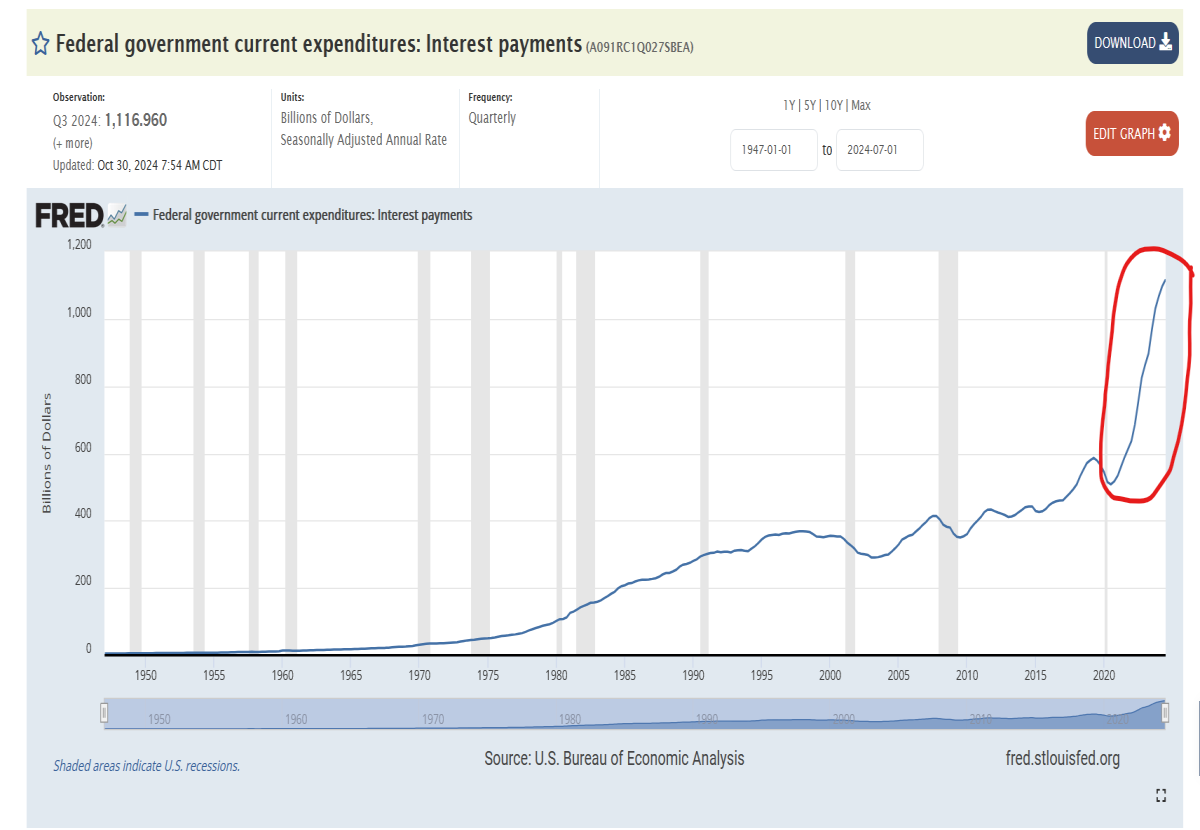interest on the debt