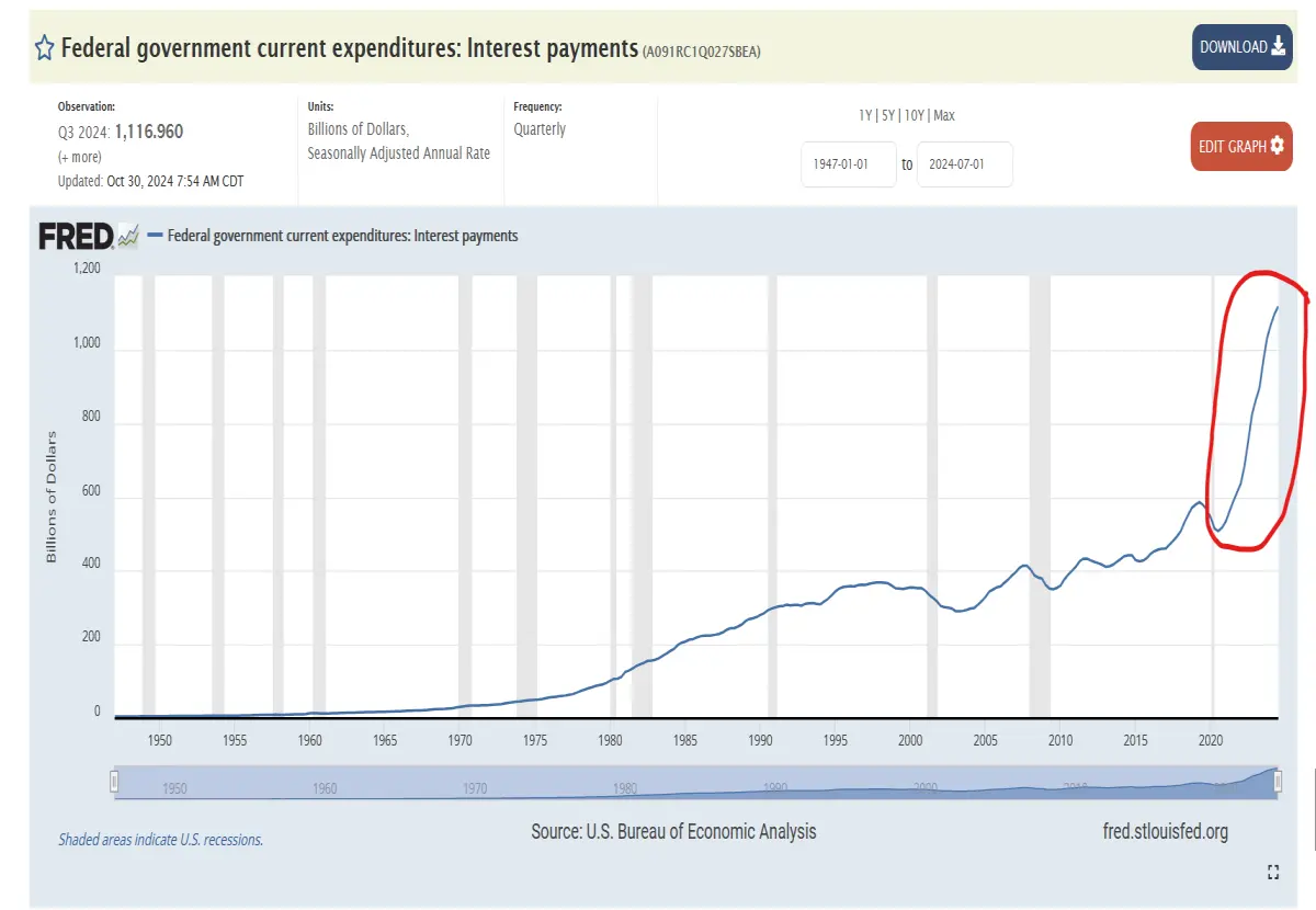 interest on the debt