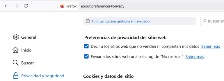 Do Not Track en Mozilla Firefox