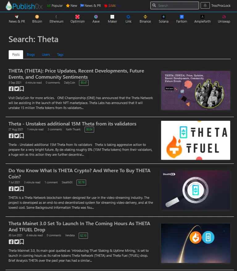 The last posts about Theta
