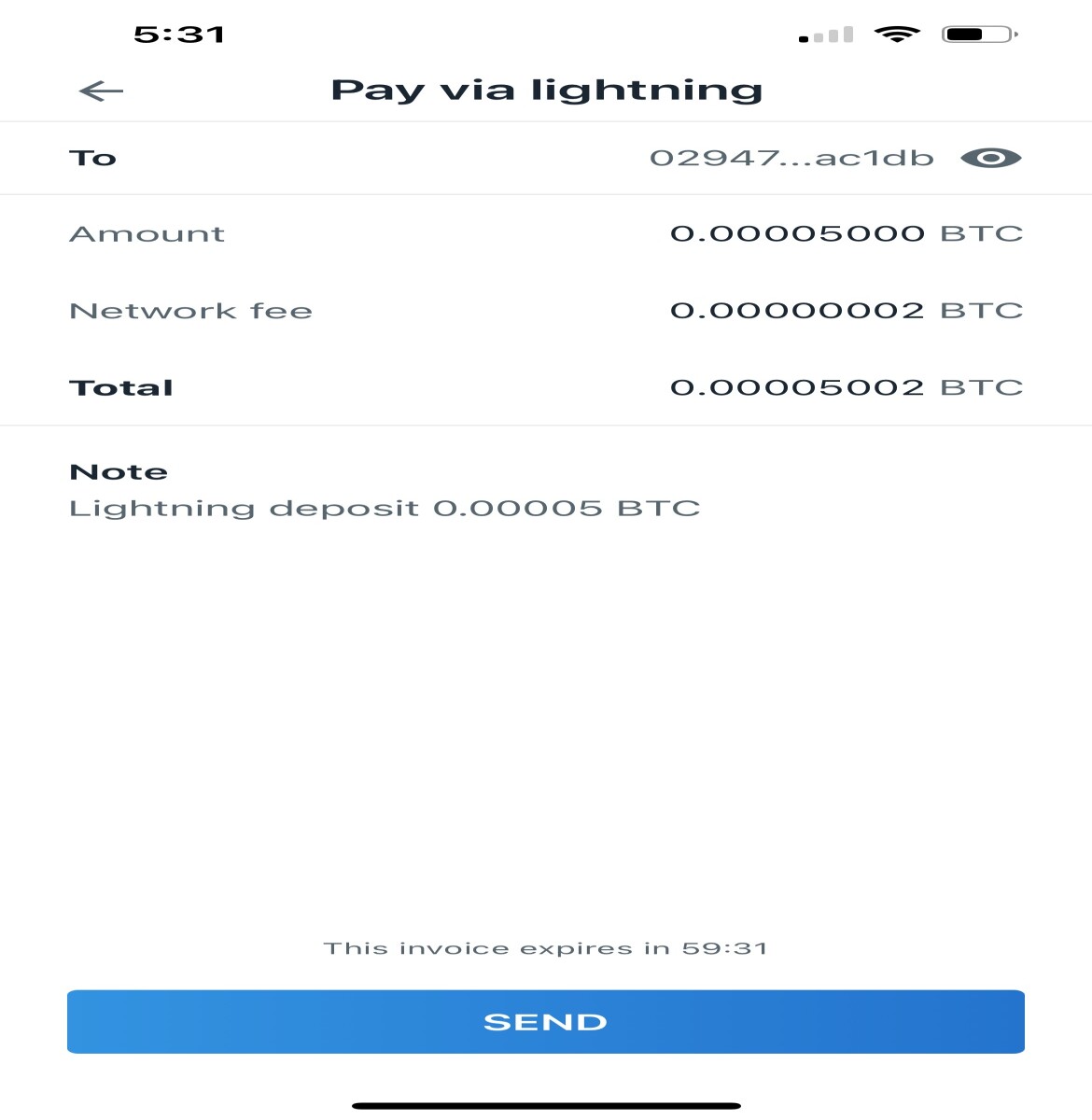 muun payment request