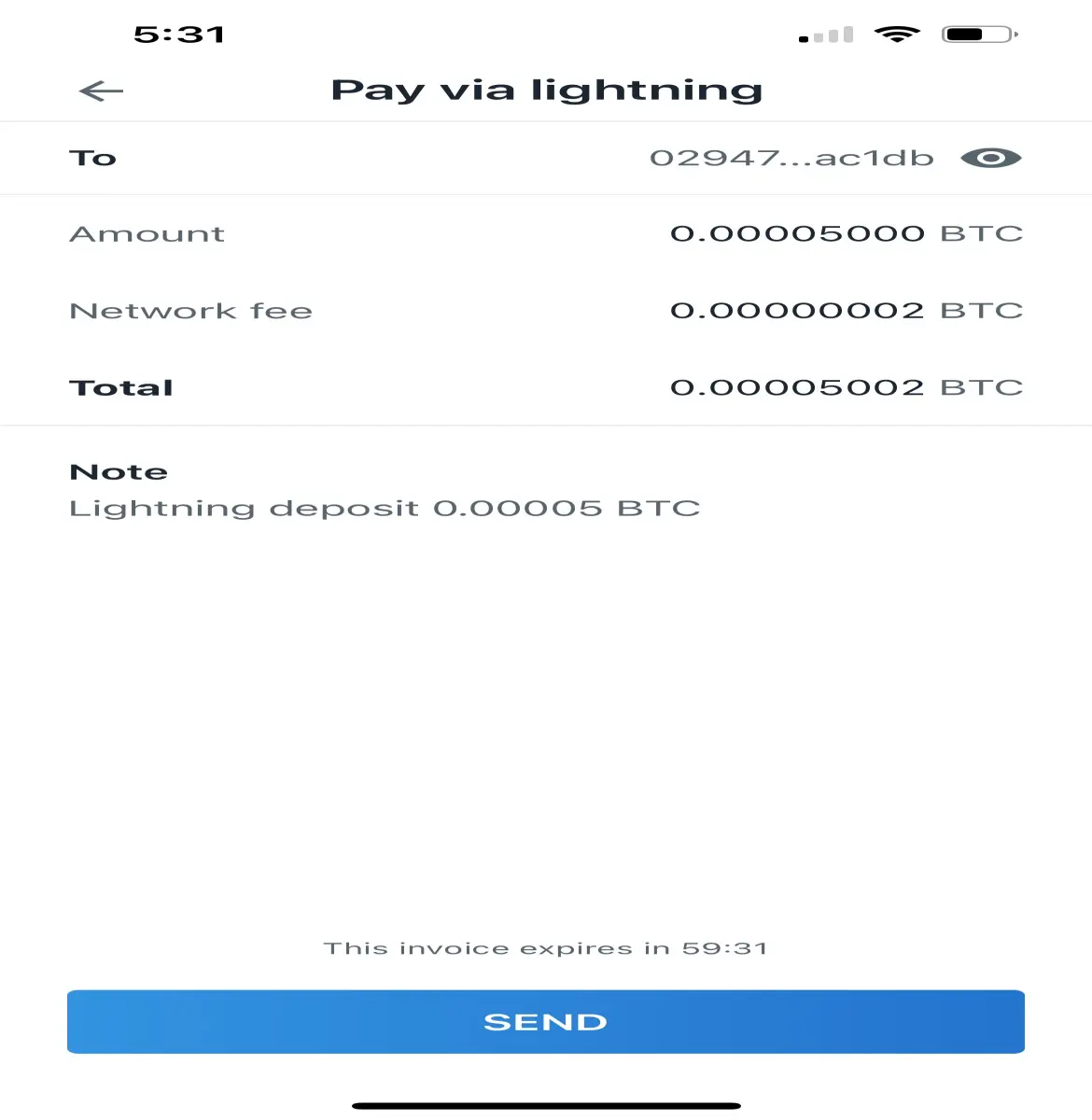 muun payment request