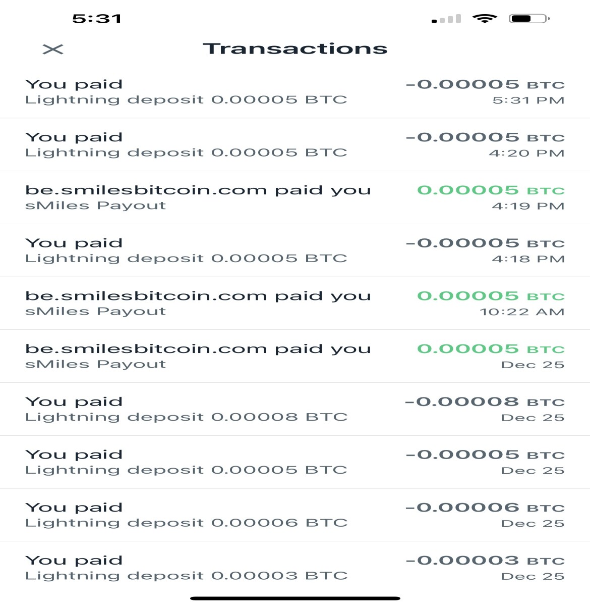 muun wallet history