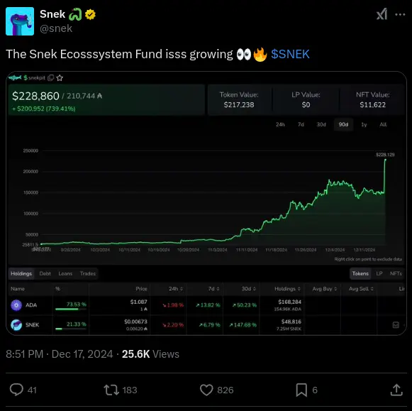 Snek Ecosystem Fund Wallet