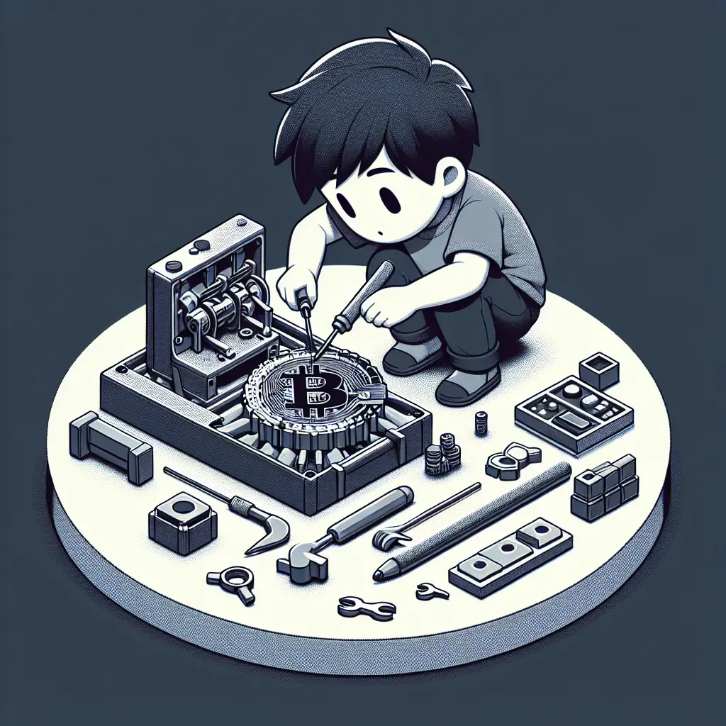 boy fixing a coin