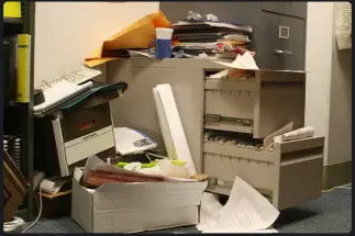 messy office