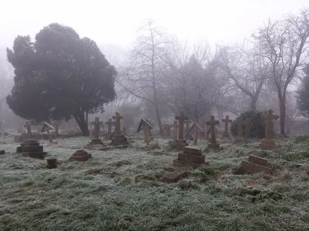 The atmosphere of foggy Oxford