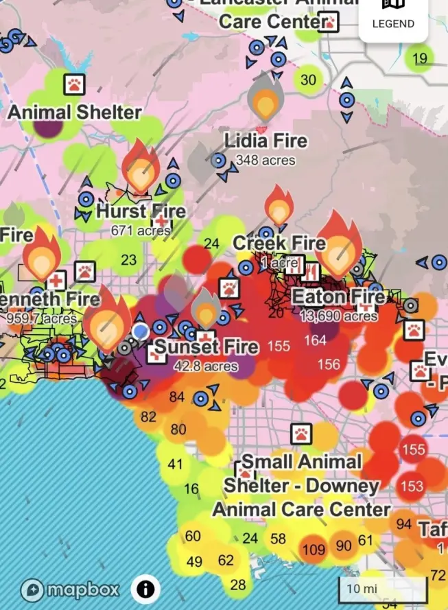 The Los Angeles Fire