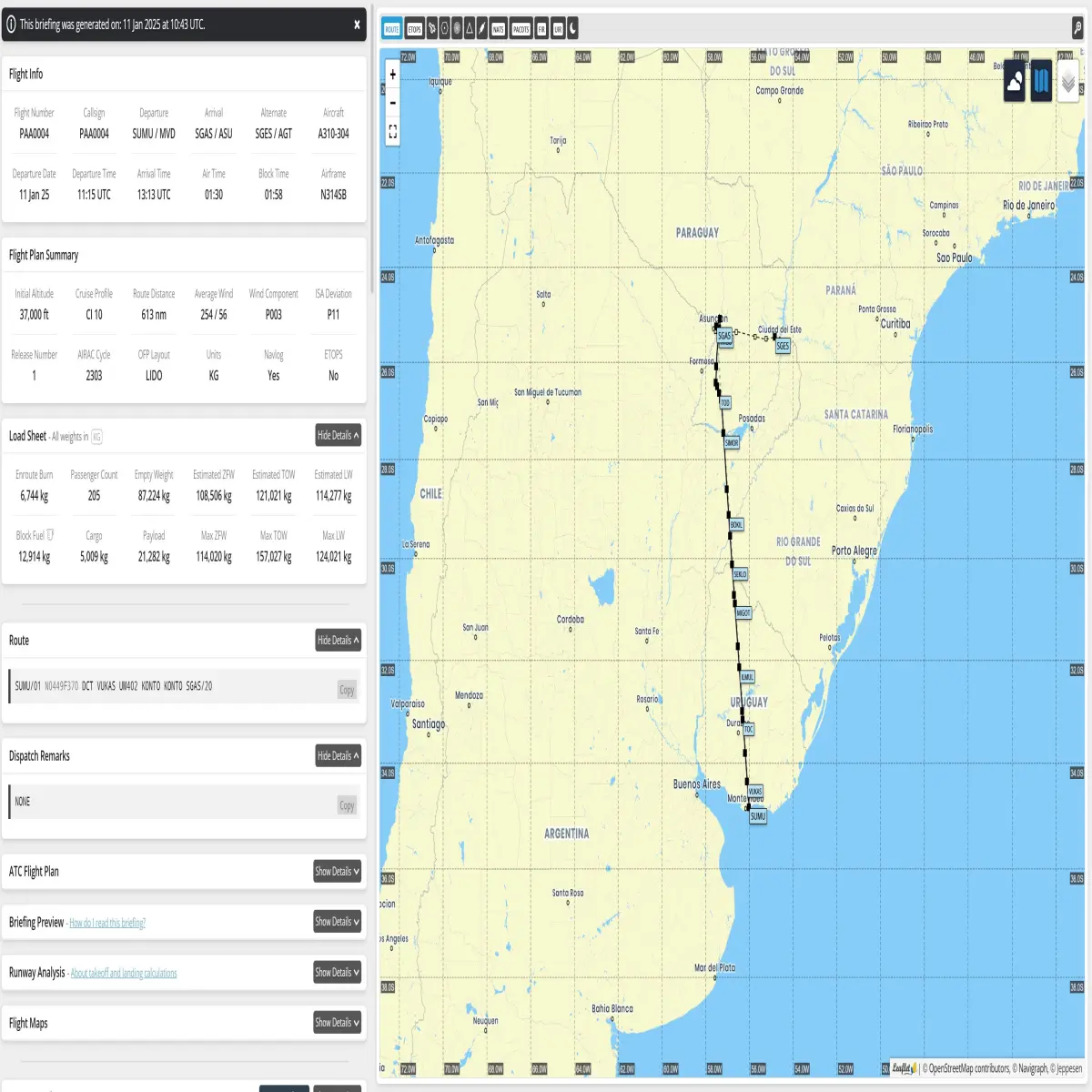 Flight plan