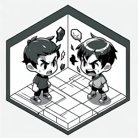 two boys arguing