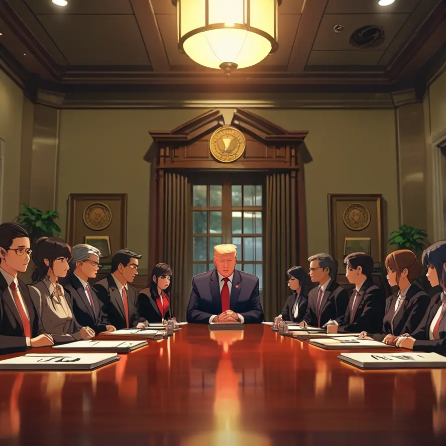 Trump serious cabinet meeting