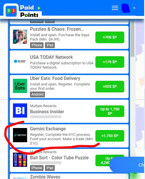 gemini exchange offer