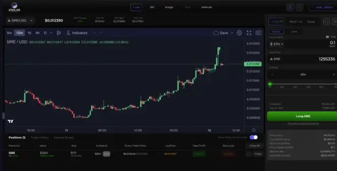 Zeus Perp DEX | Source: Zeus Exchange