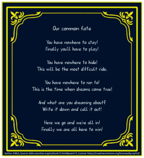 Our common fate