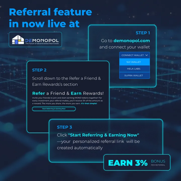 Referral feature in now live at demonopol