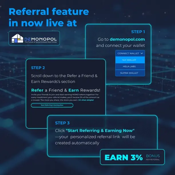 Referral feature in now live at demonopol
