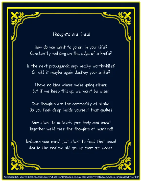 Thoughts are free!