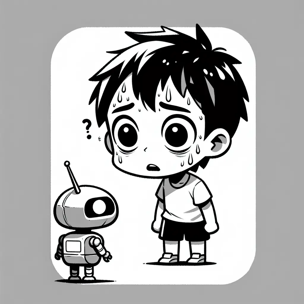 Nervous boy