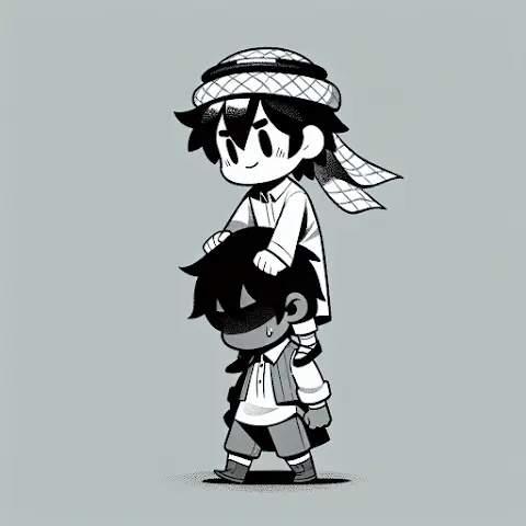 standing on the back of another