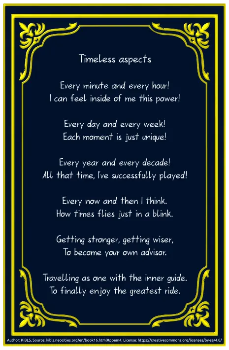 Timeless aspects