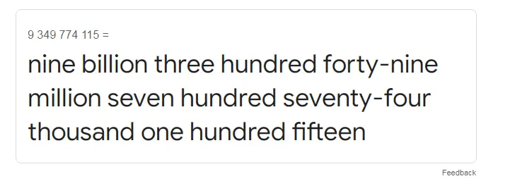 The big number