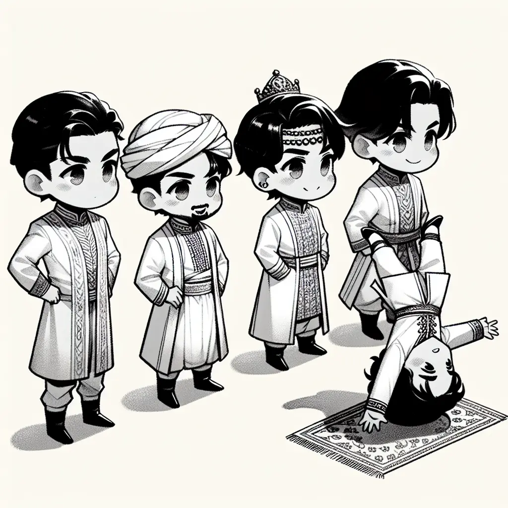 The king and four sons