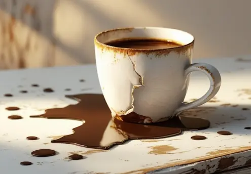 Taza de mala calidad