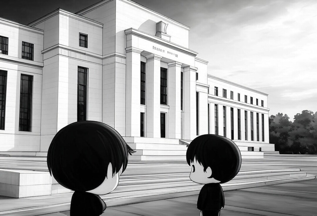 Boys looking at Federal Reserve
