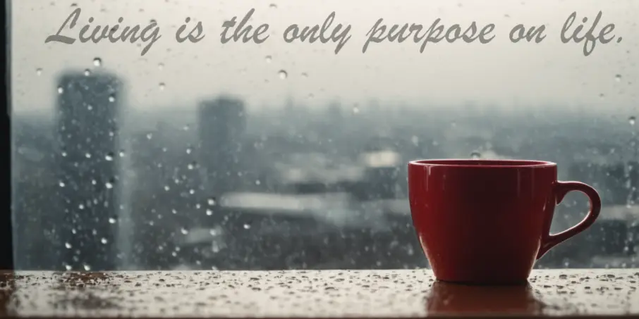Living is the only purpose on lige.