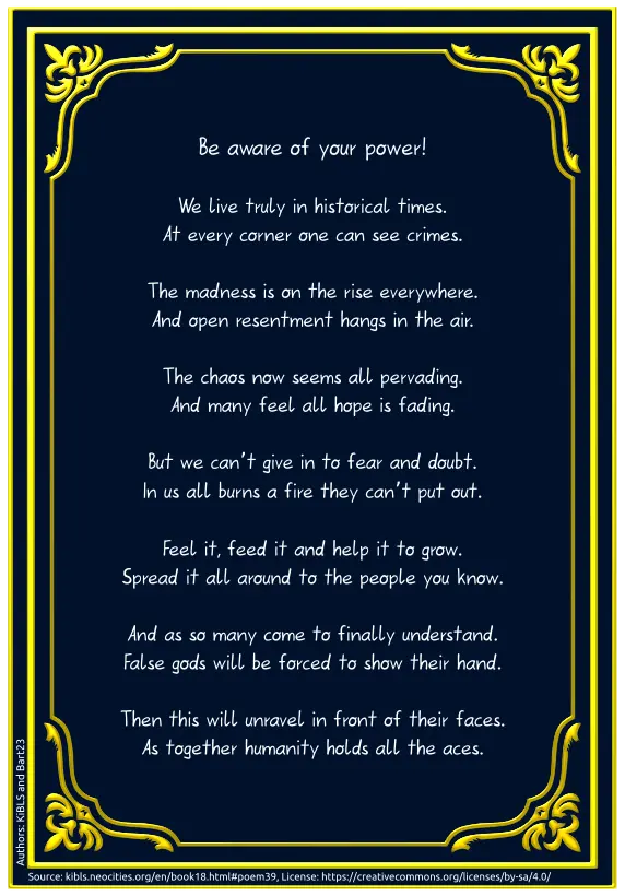 Be aware of your power!