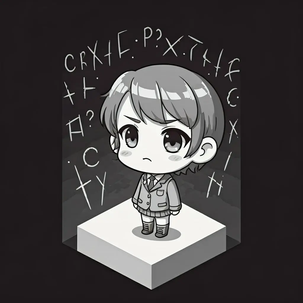Boy deciphering code