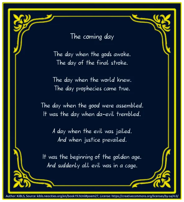 The coming day