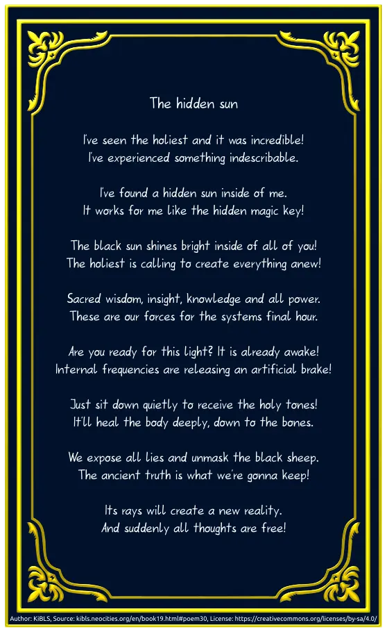 The hidden sun