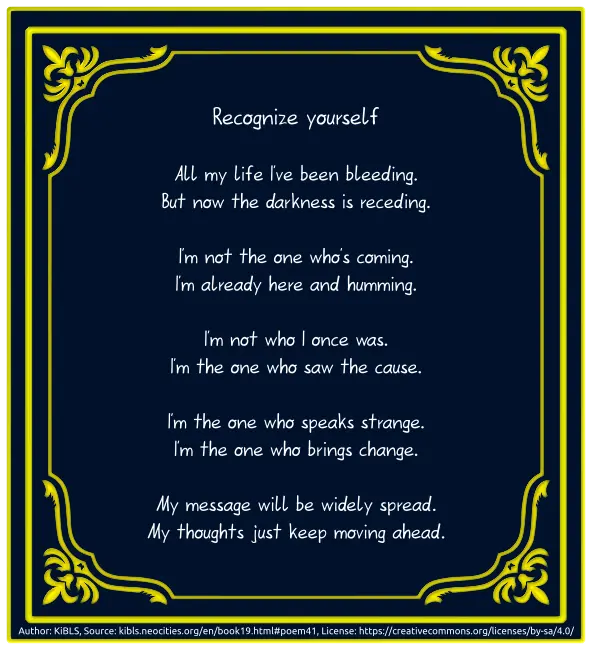 Recognize yourself