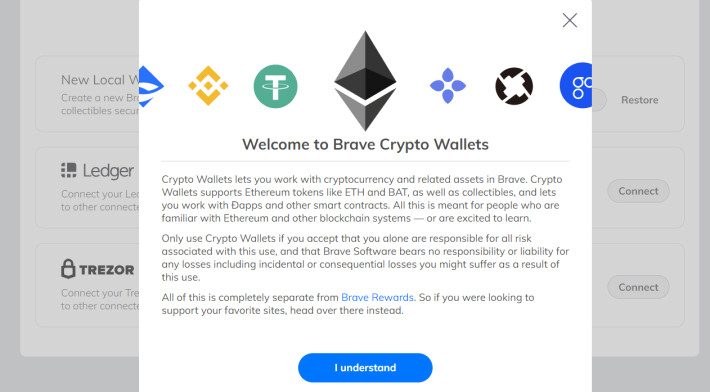 brave crypto wallet intro